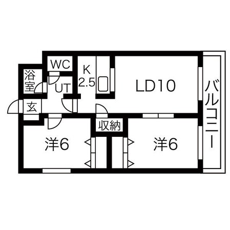 マジェスティック手稲の物件間取画像